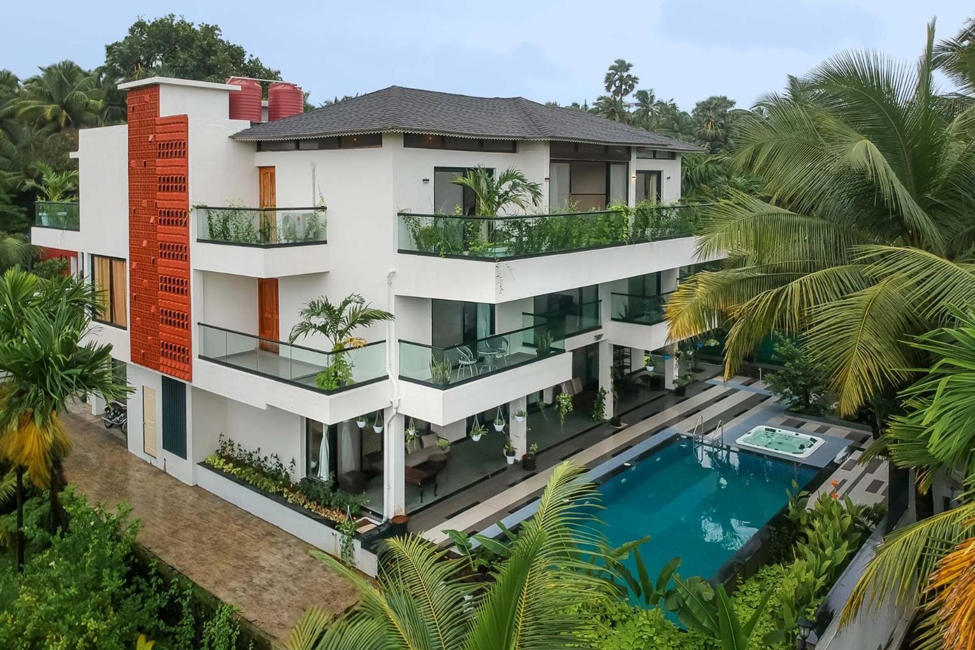 Villa Sereno By Stayvista - An Elegant And Entertaining Retreat Featuring A Swimming Pool, Outdoor Jacuzzi, Modern Interiors, And A Snooker Table Alībāg Eksteriør bilde